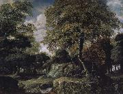 Jan van der Heyden Forest landscape oil